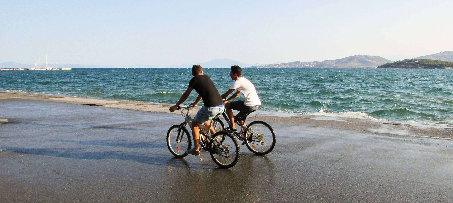 Balade à vélo sur la plage