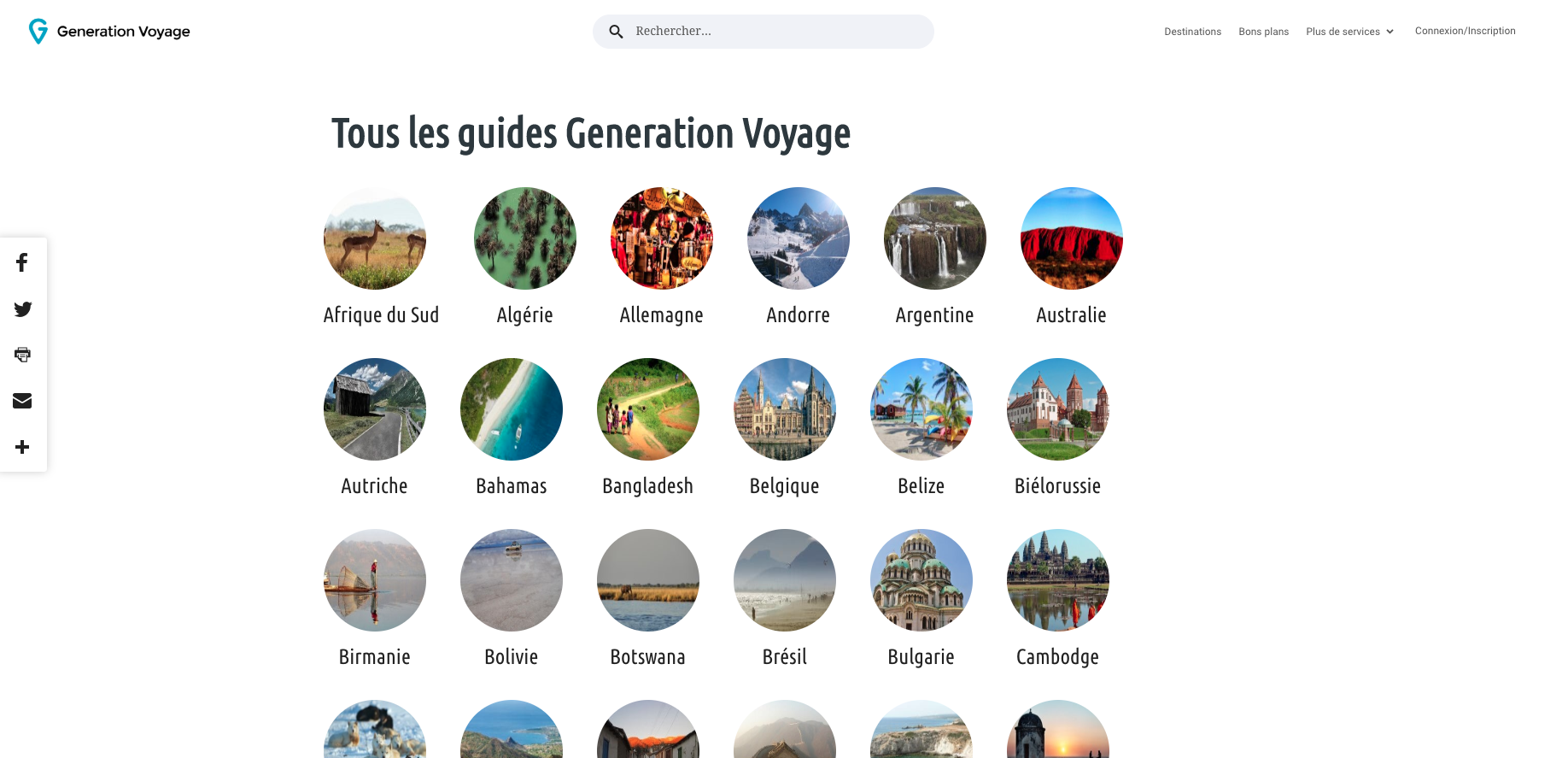 Guide de voyage de Génération Voyage