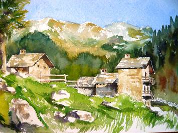 Stage croquis et aquarelle en vallée d'Aoste